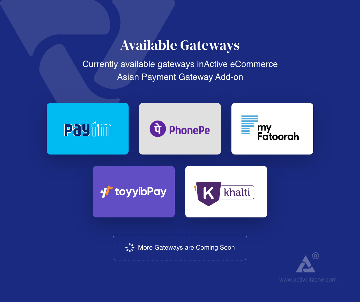 Active eCommerce Asian Payment Gateway Add-on