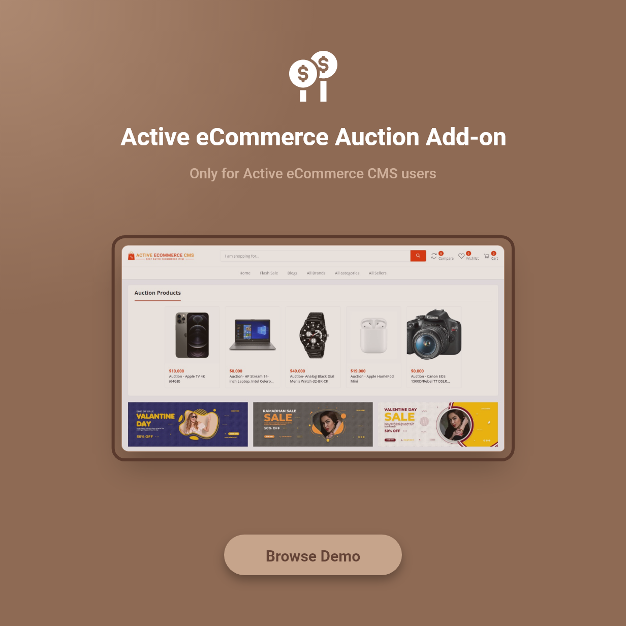 Active eCommerce Auction Add-on - 1