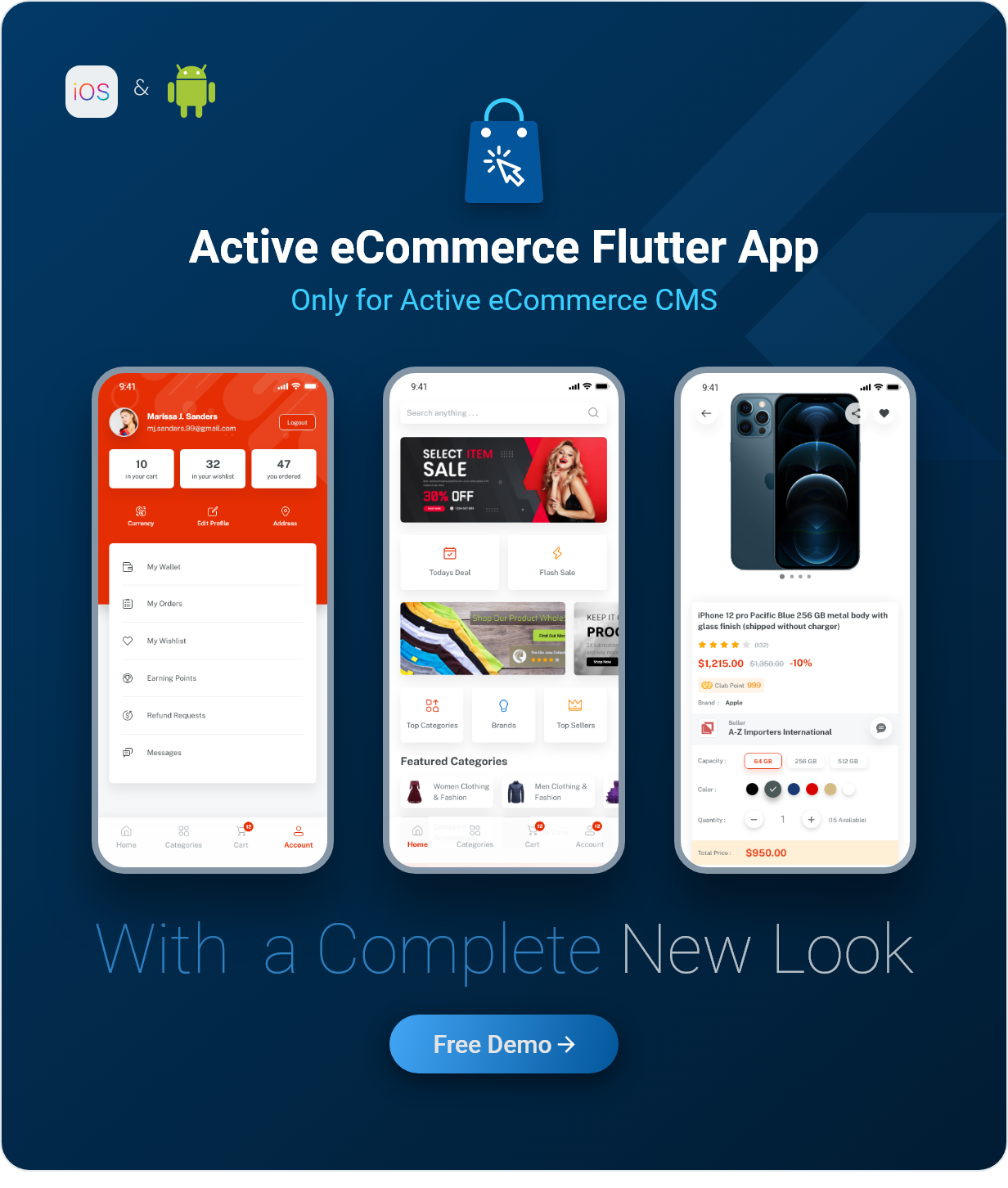 Active eCommerce Flutter App - 1