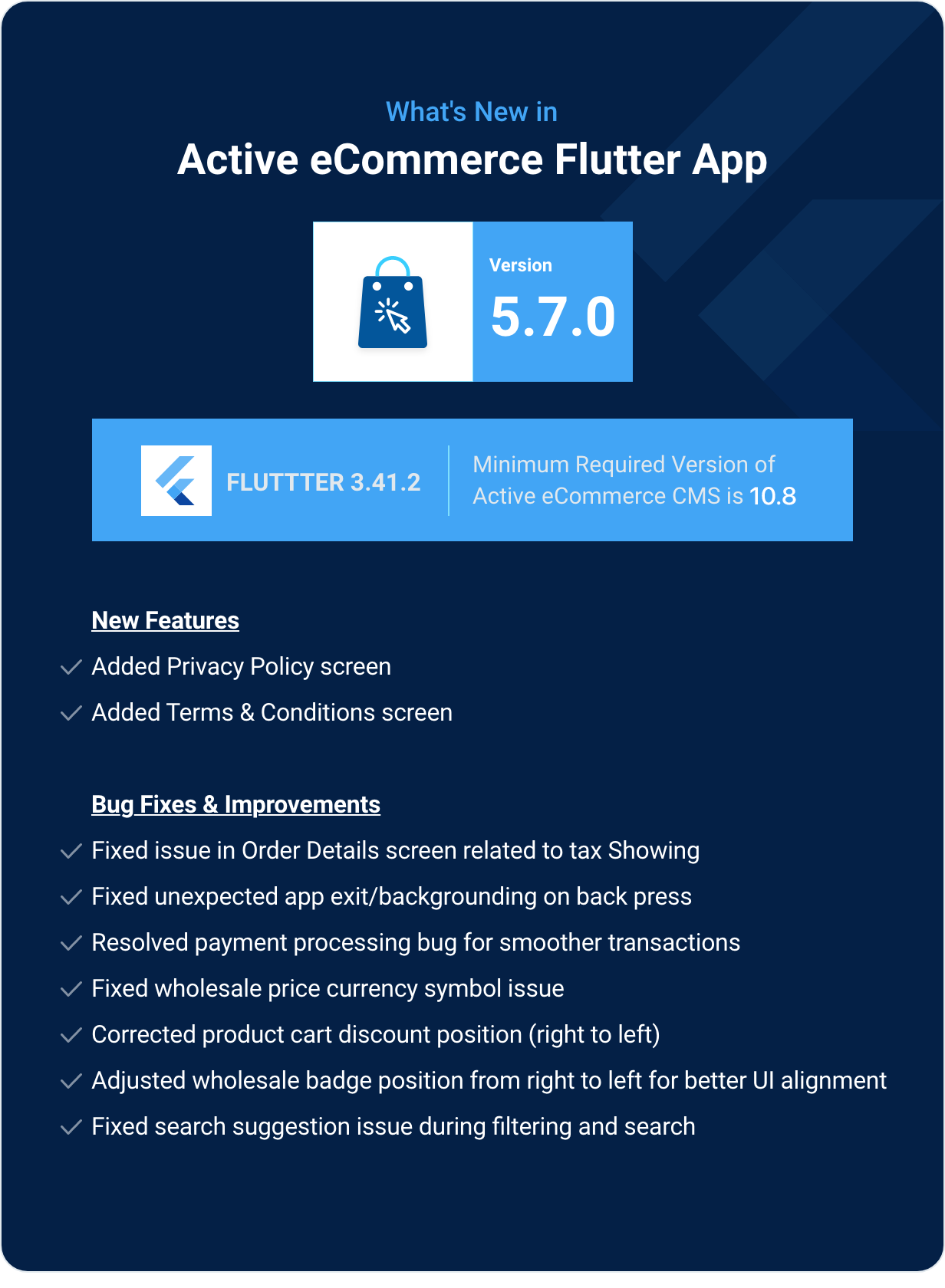 Active eCommerce Flutter App