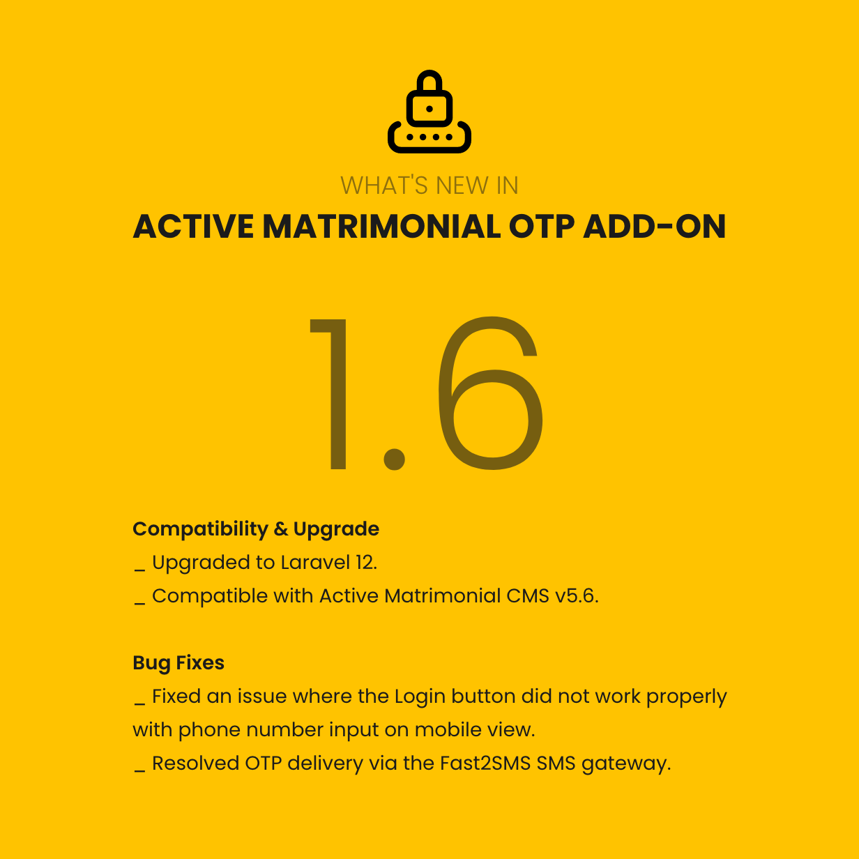 Active Matrimonial OTP add-on