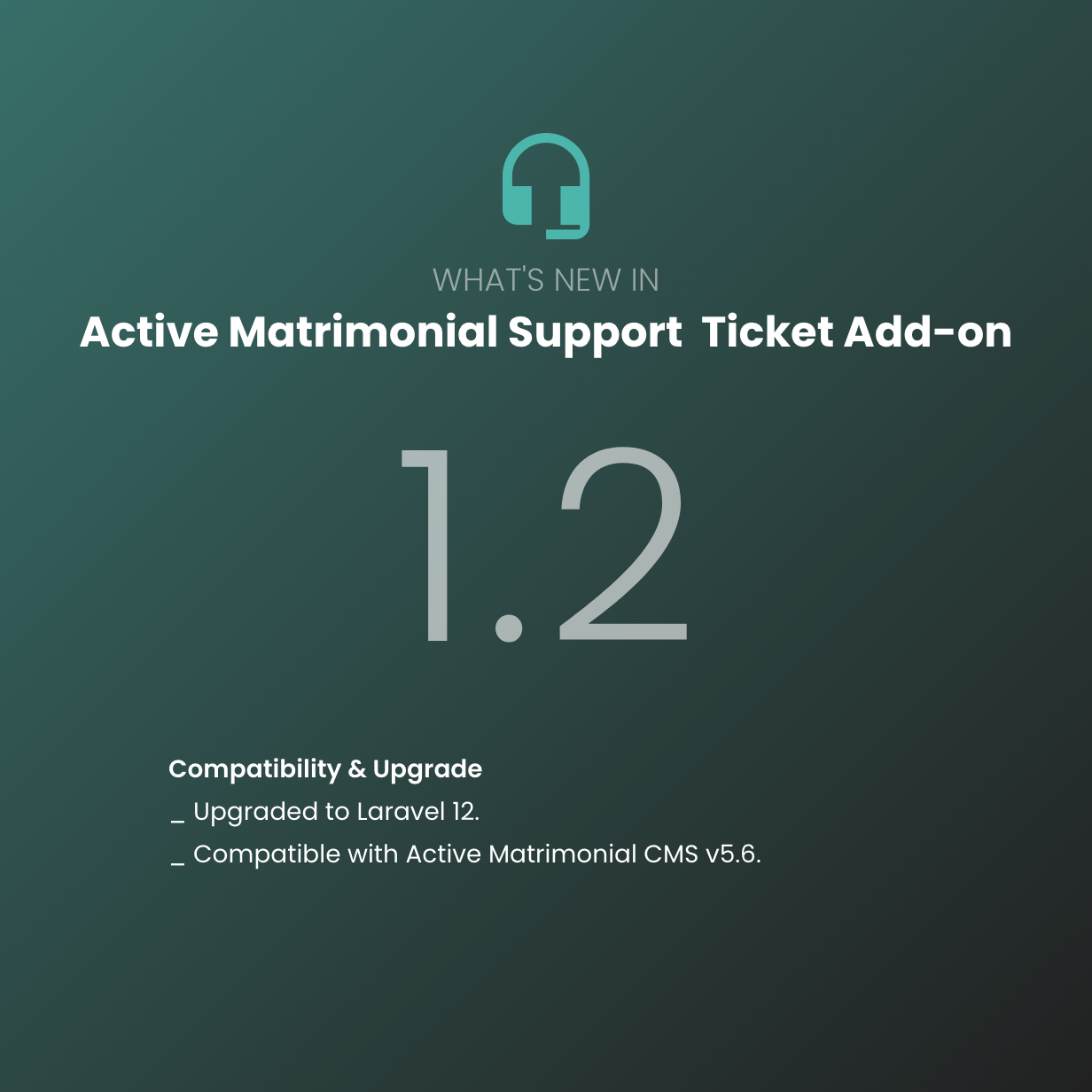 Active Matrimonial Support Ticket add-on