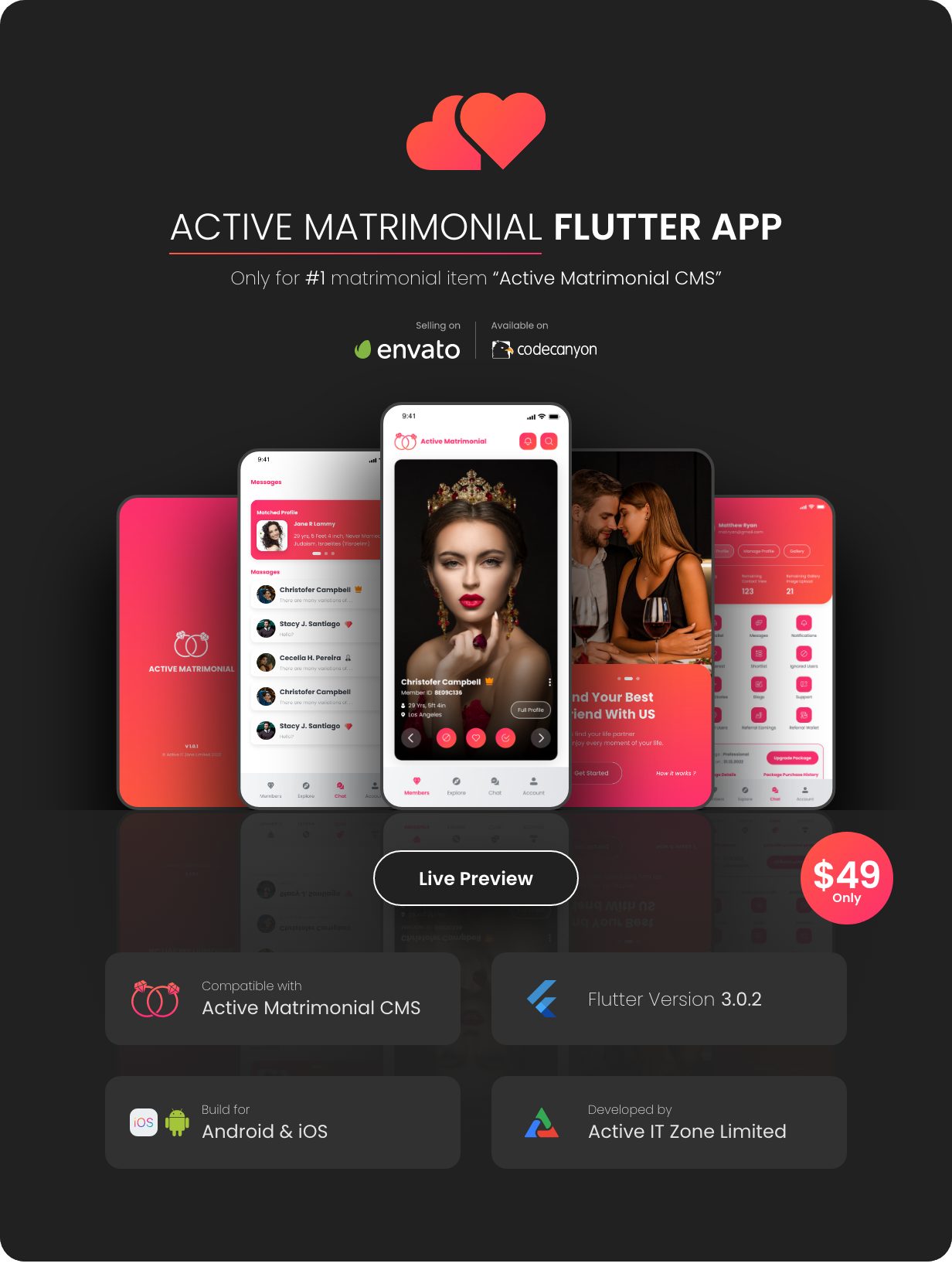 Active Matrimonial Flutter App - 1