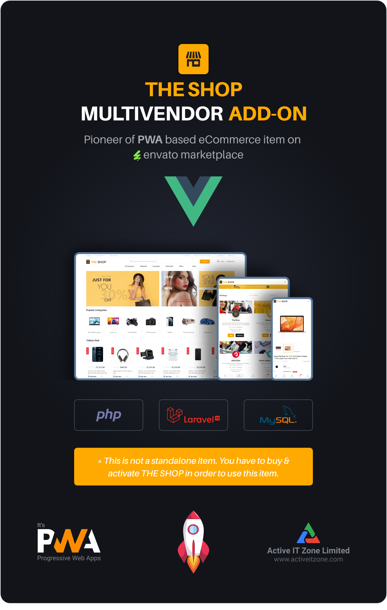 The Shop Multivendor Add-on